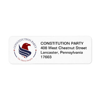 Address Labels, Constitution Party Etiket
