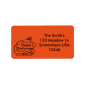Address Labels/Halloween Ghost Etiket (Voorkant)