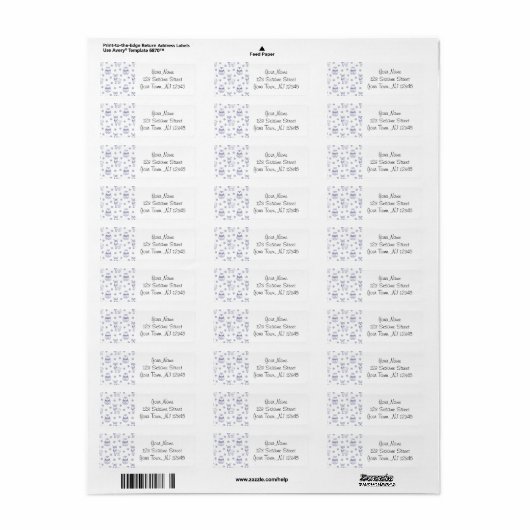 Address Labels with Polar Bears & Reindeers (Full Sheet)