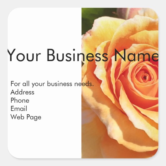 Address Lable Sticker Roses  (Voorkant)