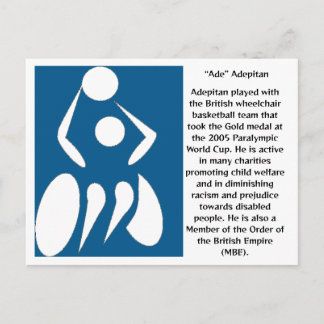 Adedidepitan, wielstoelbasketbalspeler briefkaart