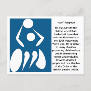 Adedidepitan, wielstoelbasketbalspeler briefkaart