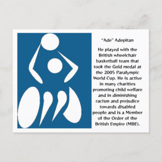 Adedidepitan, wielstoelbasketbalspeler briefkaart