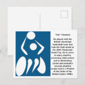 Adedidepitan, wielstoelbasketbalspeler briefkaart (Voorkant / Achterkant)