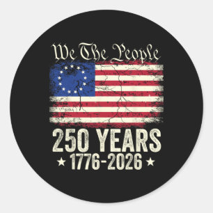 Adelaar 250 Jaar Amerikaans 1776 2026 250e Verjaar Ronde Sticker