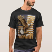 Adelaar 3D Papier Kunst Design T-shirt (Voorkant)