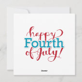 Adelaar 4 juli feestdagenkaart (Achterkant)
