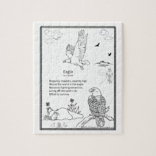 Adelaar Acrostisch Gedicht Puzzel, 8x10 inch 110 s Legpuzzel