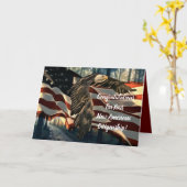 Adelaar Amerikaanse Vlag VS Burgerschap  Kaart (Gele Bloem)