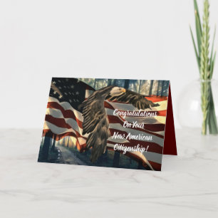 Adelaar Amerikaanse Vlag VS Burgerschap  Kaart