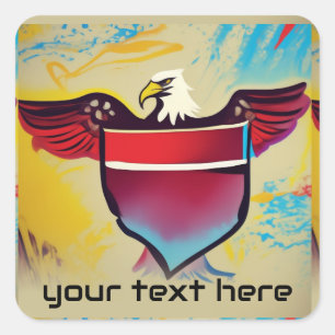 adelaar bewerkbaar vierkante sticker