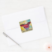 adelaar bewerkbaar vierkante sticker (Envelop)