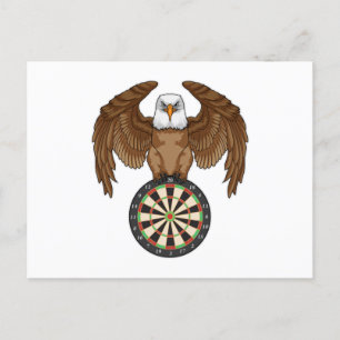 Adelaar bij Darts met Dartbord Briefkaart