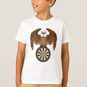 Adelaar bij darts met dartbord t-shirt