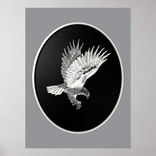 Adelaar bij Nacht  Poster (Voorkant)