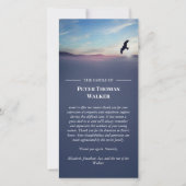 Adelaar boven bergen Blauw Sympathie Dank je wel Bedankkaart (Voorkant)