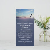 Adelaar boven bergen Blauw Sympathie Dank je wel Bedankkaart (Staand voorkant)