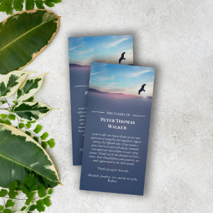 Adelaar boven bergen Blauw Sympathie Dank je wel Bedankkaart