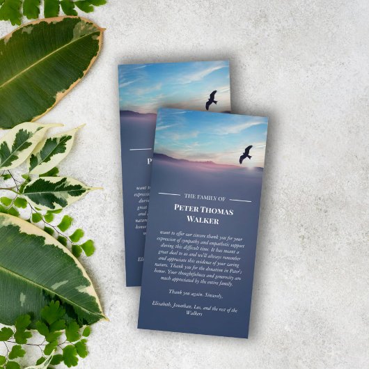 Adelaar boven bergen Blauw Sympathie Dank je wel Bedankkaart