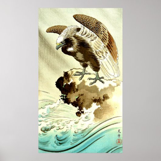 Adelaar boven golven Tsuchiya Koitsu 1930s Poster (Voorkant)