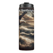 Adelaar boven Stormy Sunset Zeeen Thermosbeker (Voorkant)