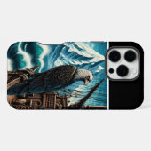 Adelaar bovenop schip op zee iPhone hoesje (Achterkant horizontaal)