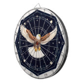 Adelaar die tegen een sterrenachtergrond vliegt dartbord (Voorkant Rechts)