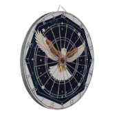 Adelaar die tegen een sterrenachtergrond vliegt dartbord (Voorkant Links)