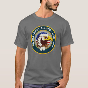 Adelaar embleem USA vlag DD 214 Navy Alumni T-sh T-shirt