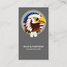 Adelaar embleem USA vlag verticaal Visitekaartje
