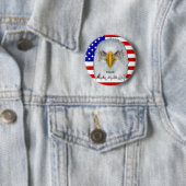Adelaar en aangepaste Amerikaanse vlag Ronde Button 5,7 Cm (In situ)