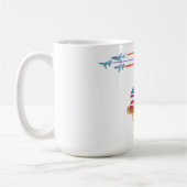 Adelaar en Amerikaanse vlag Koffiemok (Links)