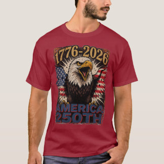 Adelaar en Amerikaanse vlag kunstwerk T-shirt