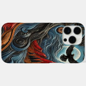Adelaar en bergen kunst Case-Mate iPhone case (Achterkant (horizontaal))
