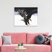 Adelaar en ijs canvas afdruk (Insitu (Woonkamer))