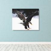 Adelaar en ijs canvas afdruk (Insitu (Houten vloer))