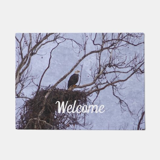 Adelaar en Nest Painterly Welkom Deurmat (Voorkant)