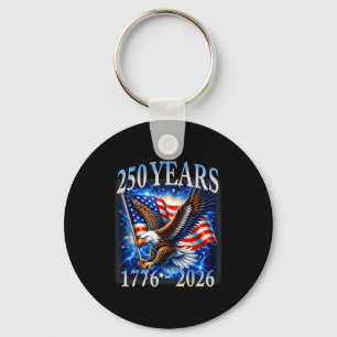 Adelaar en vlag 250 jaar 1776-2026 250ste verjaard sleutelhanger