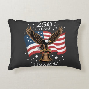 Adelaar en Vlag 250 Jaar Amerika 1776-2026 Accent Kussen