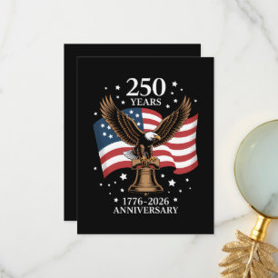 Adelaar en Vlag 250 Jaar Amerika 1776-2026 Bedankkaart
