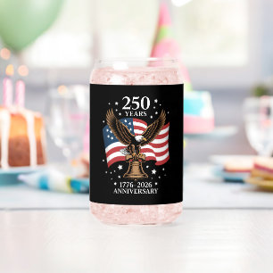 Adelaar en Vlag 250 Jaar Amerika 1776-2026 Blikvorm Glas