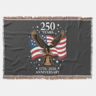 Adelaar en Vlag 250 Jaar Amerika 1776-2026 Deken