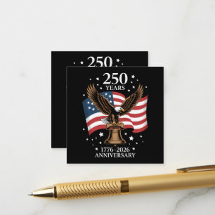 Adelaar en Vlag 250 Jaar Amerika 1776-2026 Informatiekaartje