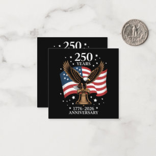 Adelaar en Vlag 250 Jaar Amerika 1776-2026 Notitiekaartje