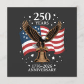 Adelaar en Vlag 250 Jaar Amerika 1776-2026 Programmakaart (Voorkant)