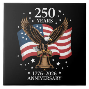 Adelaar en Vlag 250 Jaar Amerika 1776-2026 Tegeltje