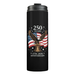 Adelaar en Vlag 250 Jaar Amerika 1776-2026 Thermosbeker