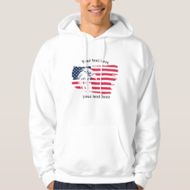 adelaar en vlag hoodie