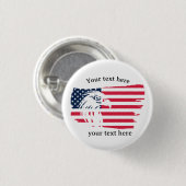 adelaar en vlag ronde button 3,2 cm (Voorkant /achterkant)
