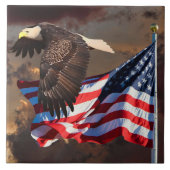 ADELAAR EN VLAG TEGELTJE (Voorkant)